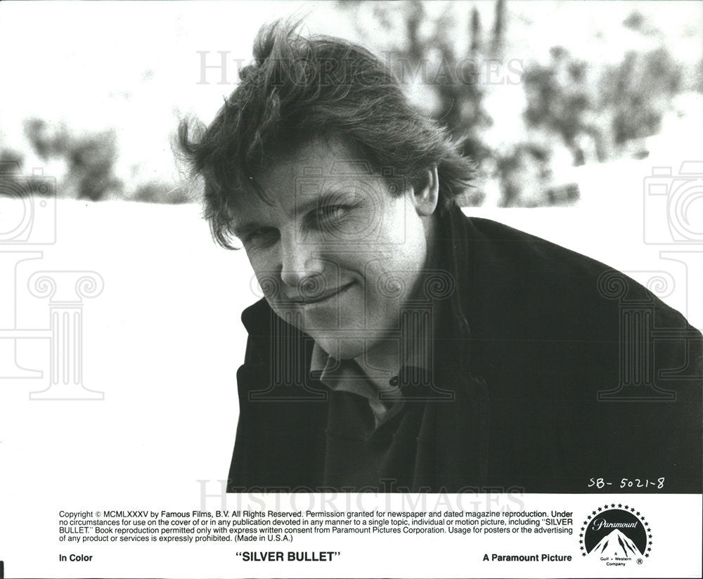 1985 Press Photo Gary Busey Stars In Silver Bullet - Historic Images