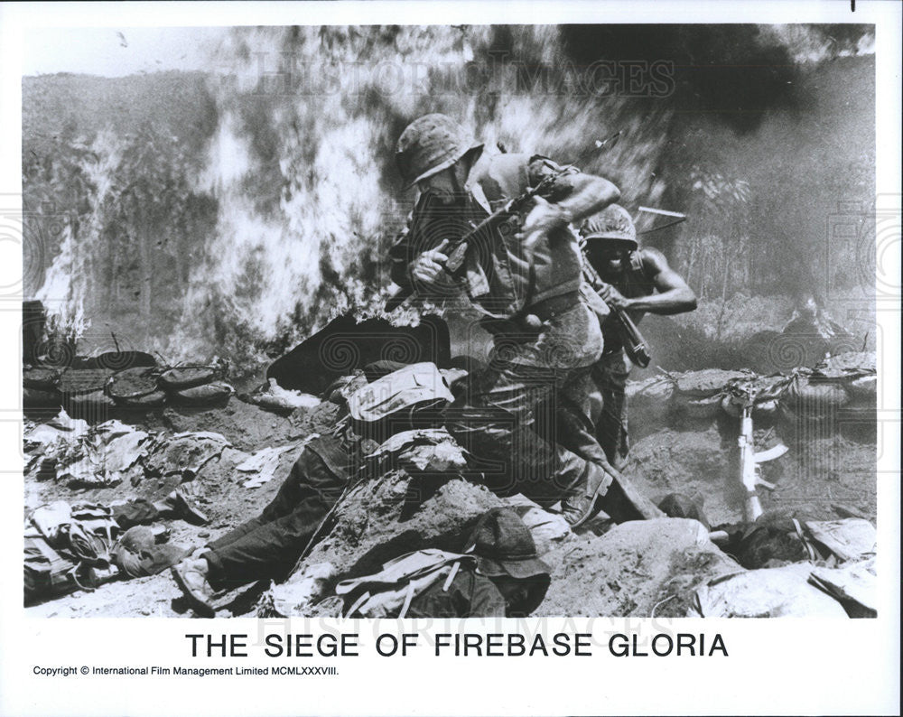 1987 Press Photo Scene From The Siege Of Firebase Gloria - Historic Images