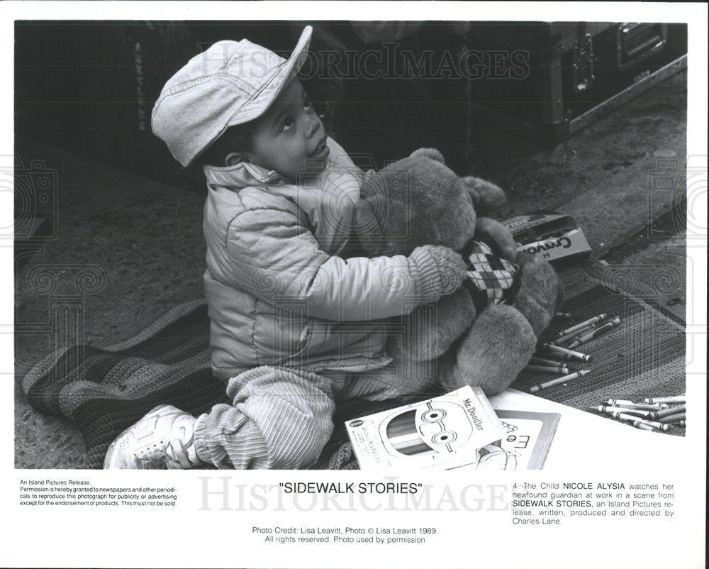 1989 Press Photo Nicole Alysia Appears In Sidewalk Stories - Historic Images