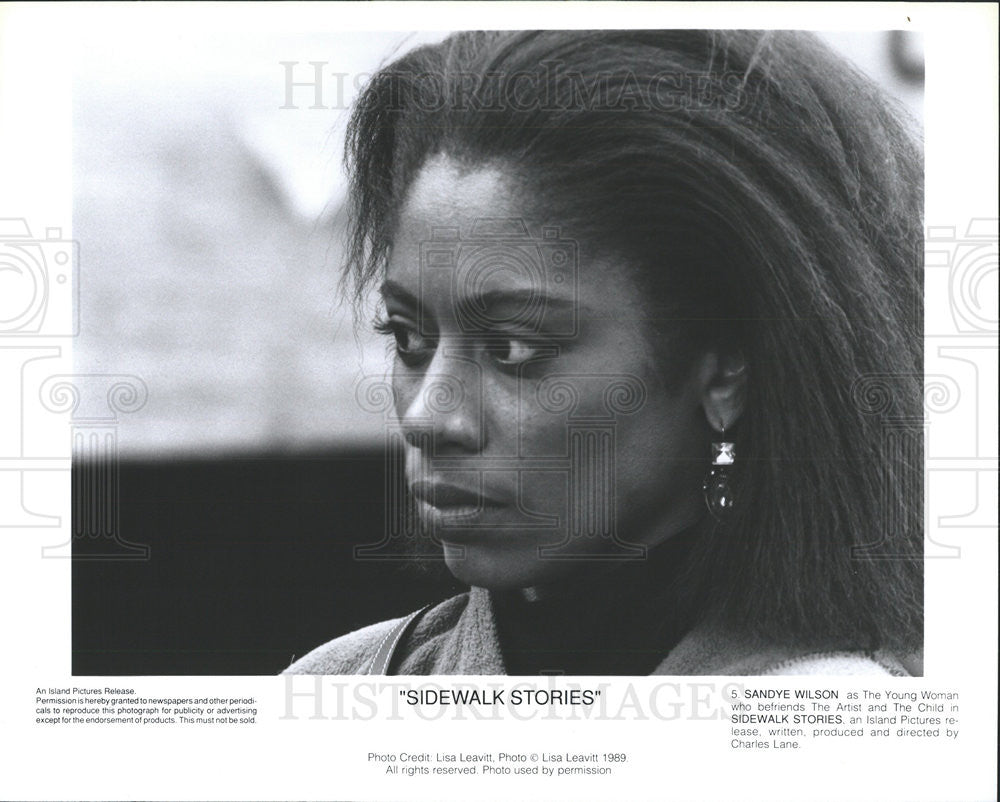 1989 Press Photo Sandye Wilson Stars In Sidewalk Stories - Historic Images