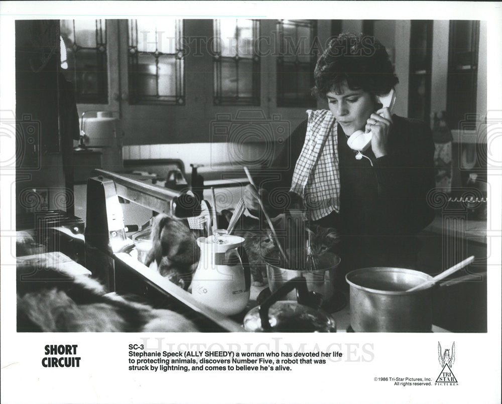 1986 Press Photo Film Short Circuit Ally Sheedy - Historic Images