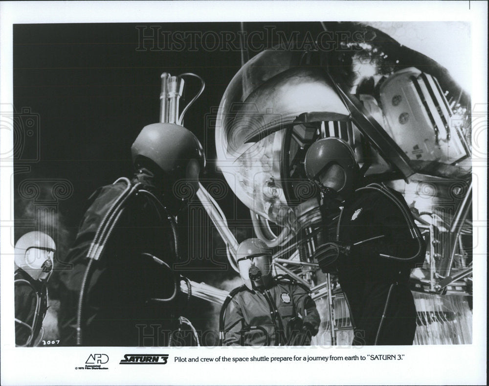 1979 Press Photo Space Shuttle Scene Saturn 3 Science Fiction Film Movie - Historic Images