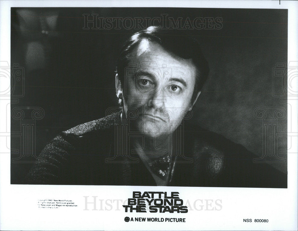 1980 Press Photo Film Battle Beyond the Stars George Peppard Robert Vaughn - Historic Images