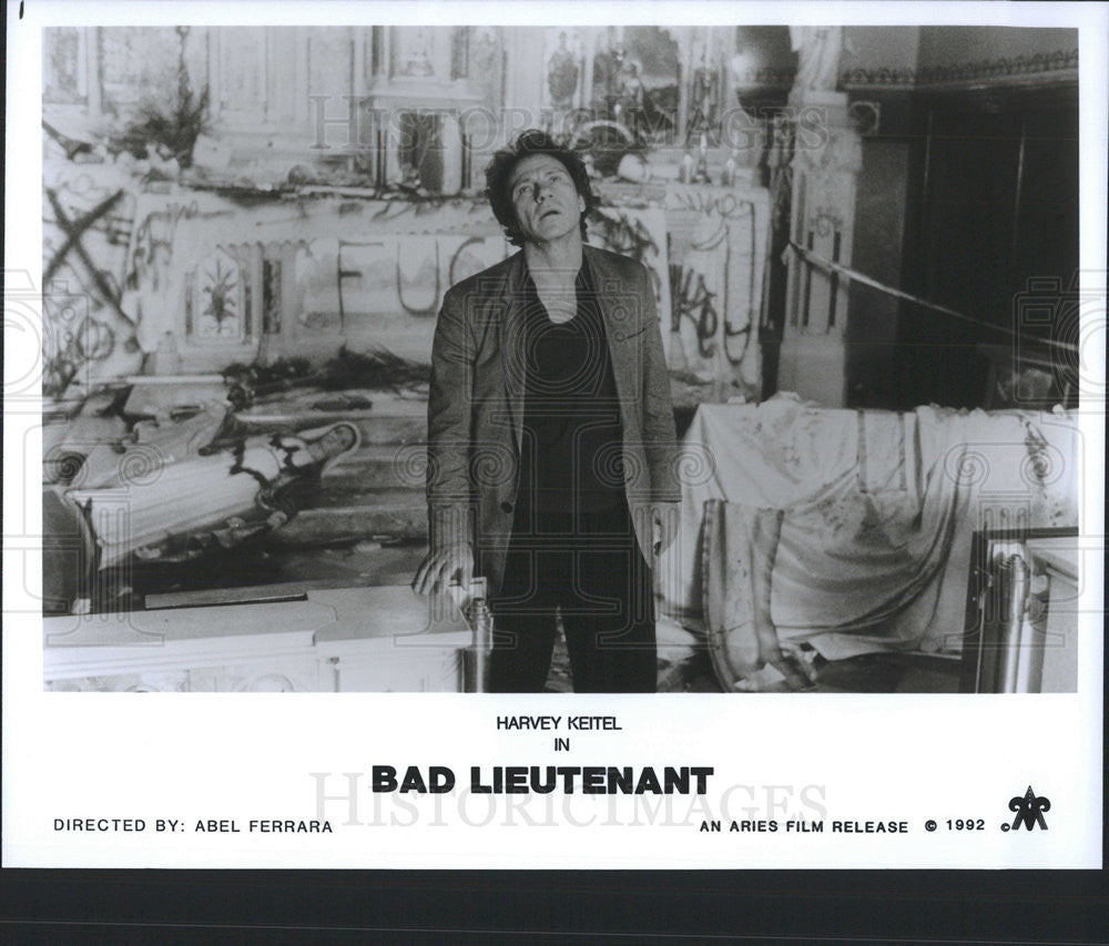 1992 Press Photo Film Bad Lieutenant Harvey Keitel Directed by Abel Ferrara - Historic Images