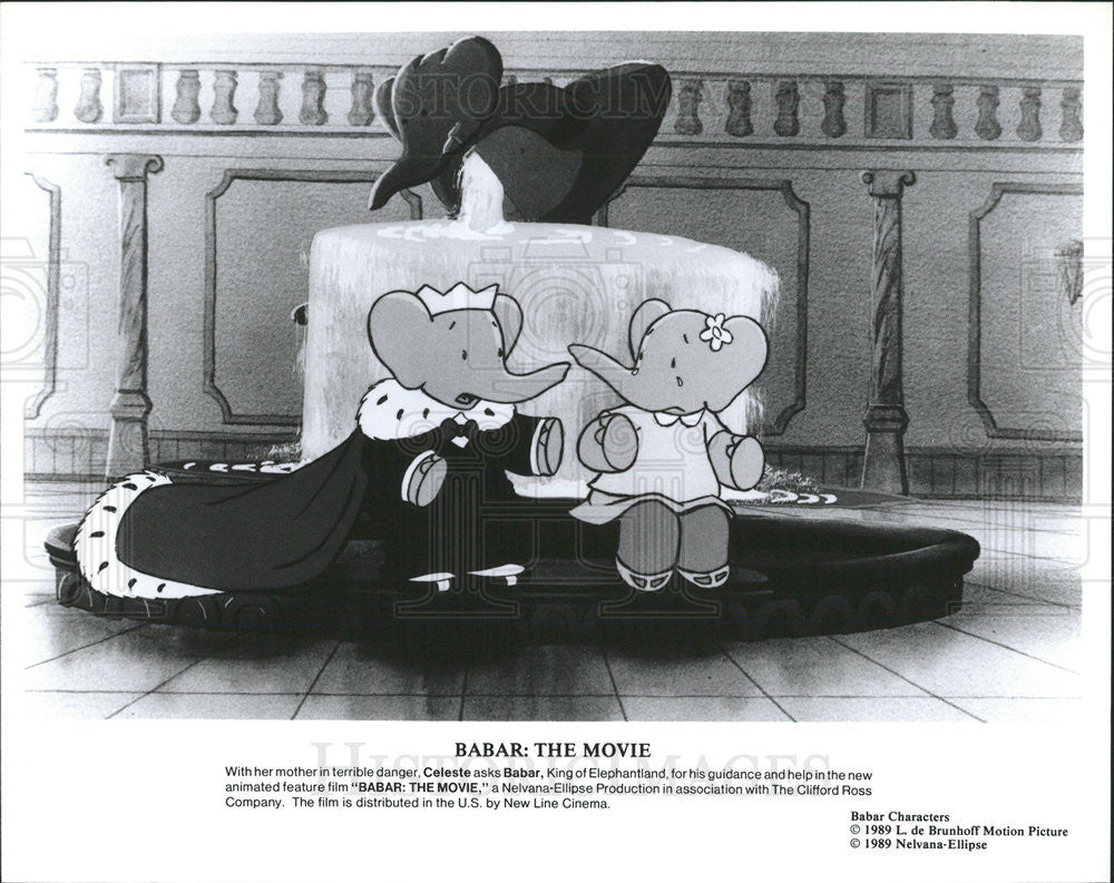 1989 Press Photo Scene From Babar the Movie