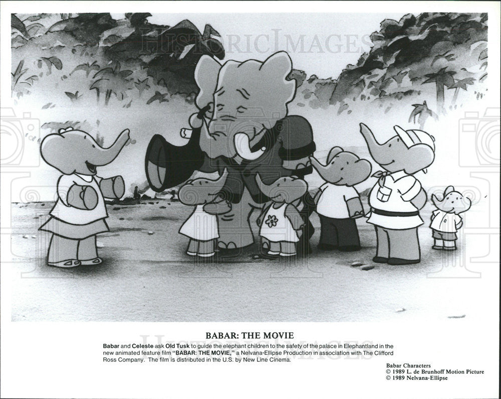 1989 Press Photo Scene From Babar the Movie - Historic Images