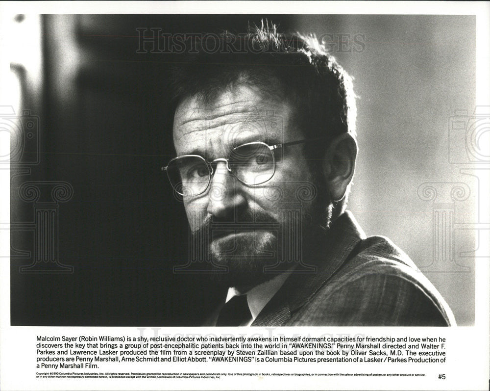 1990 Press Photo Robin Williams As Malcolm Sayer In Awakenings - Historic Images