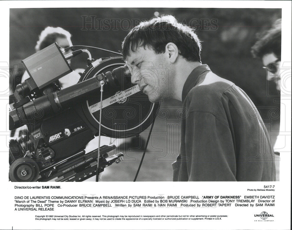 1992 Press Photo Army of Darkness Sam Raimi Filming - Historic Images