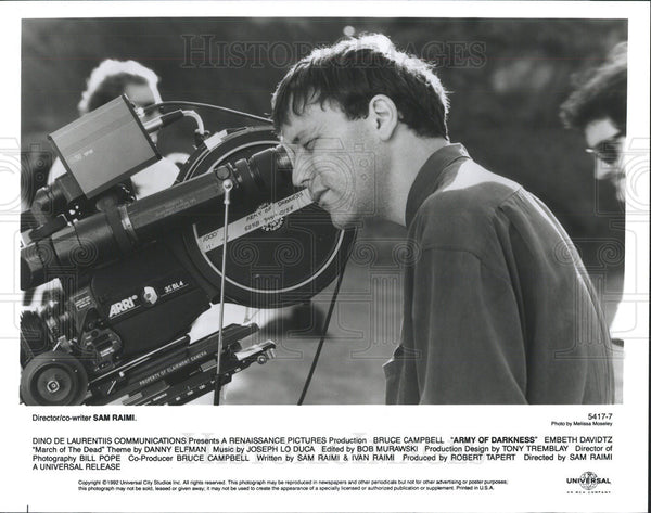 Army of Darkness Sam Raimi Filming 1992 vintage promo photo print ...