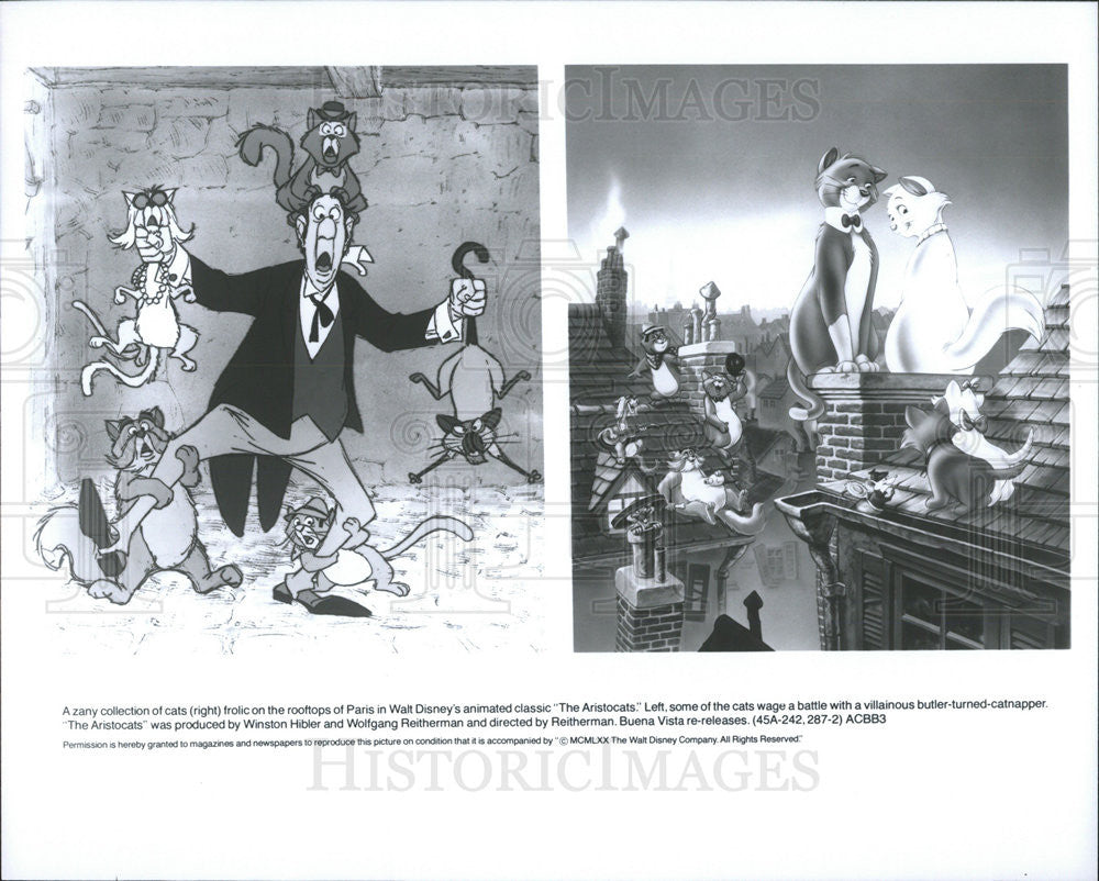 1970 Press Photo Disney Film The Aristocats - Historic Images