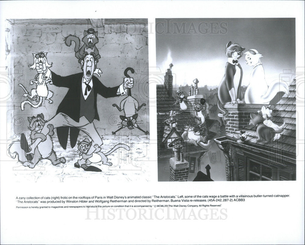 1970 Press Photo Disney Film The Aristocats - Historic Images