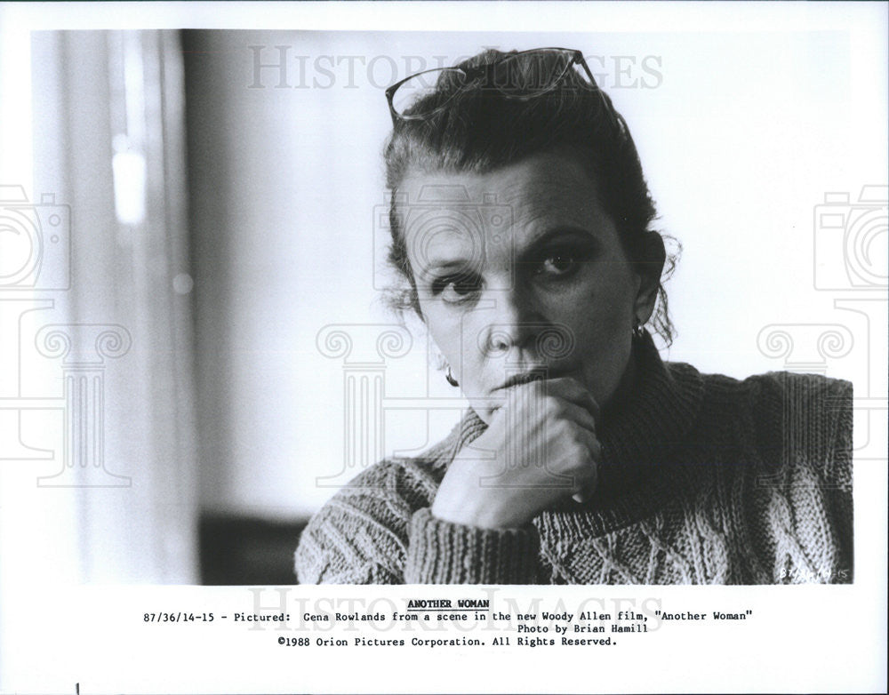 1988 Press Photo Another Woman Gena Rowlands Wood Allen - Historic Images