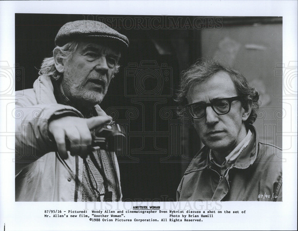 1988 Press Photo Woody Allen Sven Nykvist Another Woman - Historic Images