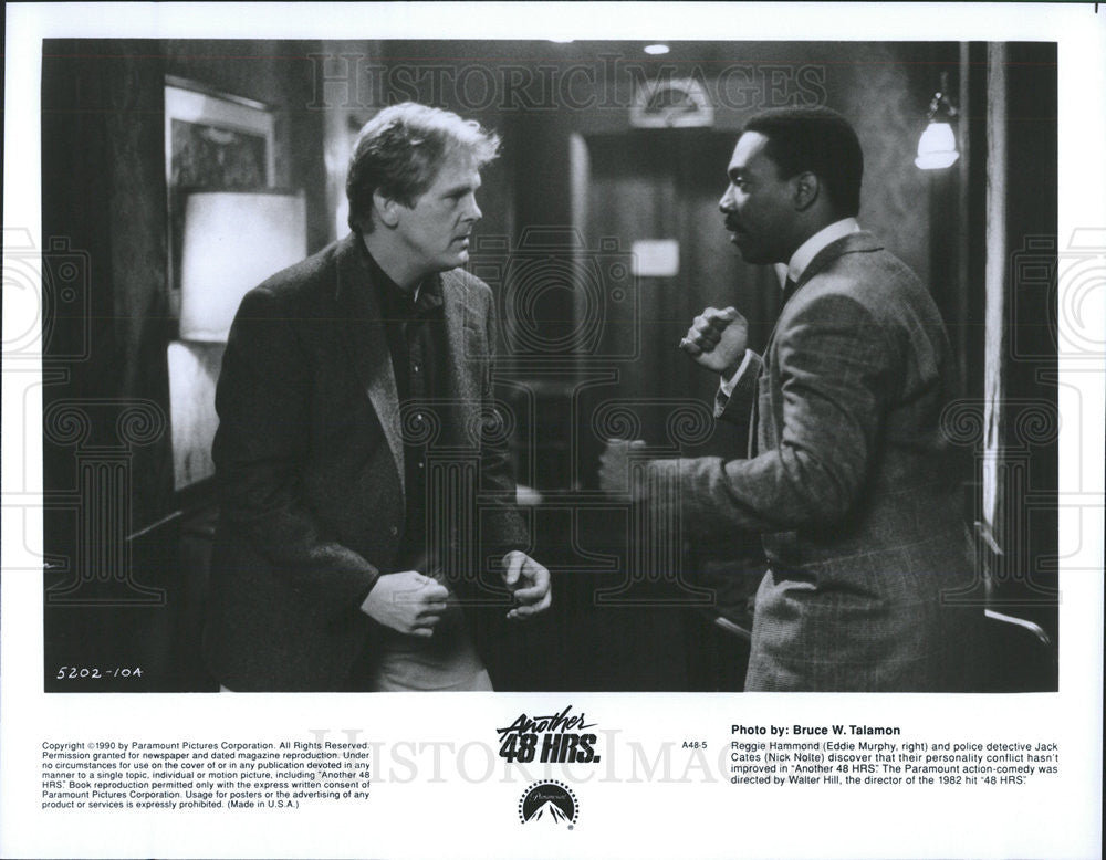 1990 Press Photo Nick Nolte Eddie Murphy Another 48 Hours - Historic Images