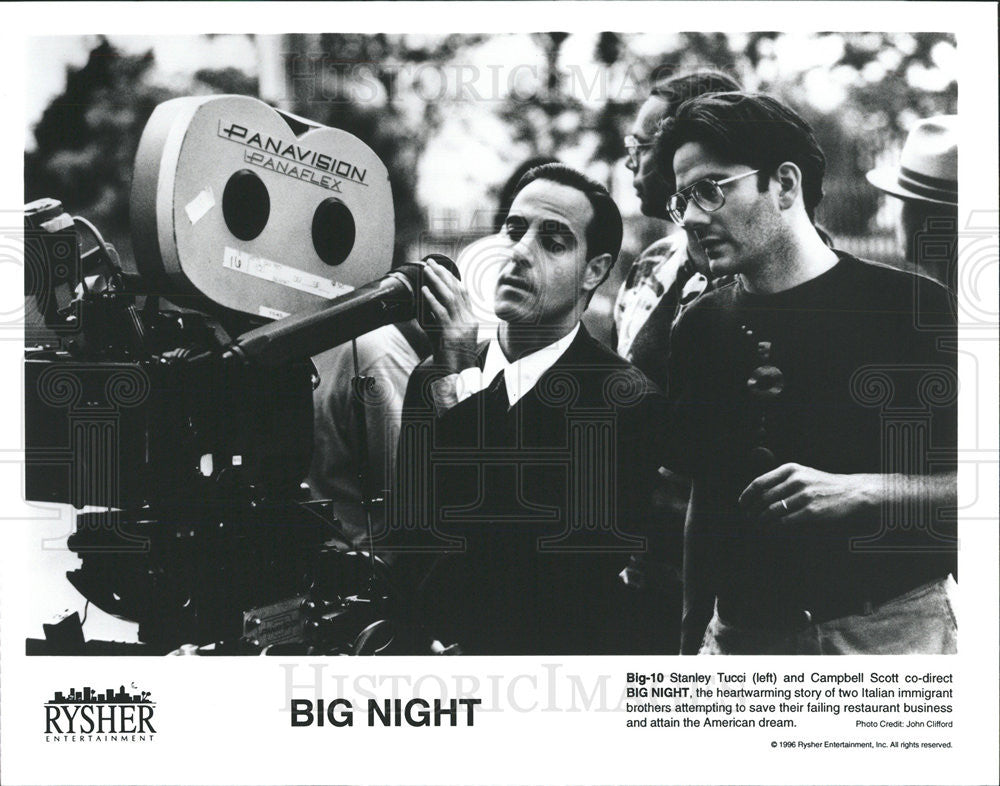 1996 Press Photo Stanley Tucci Campbell Scott Director Big Night - Historic Images