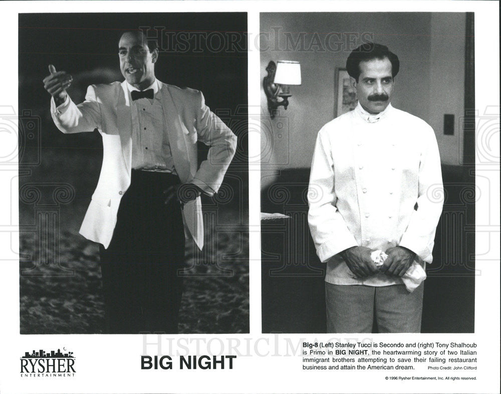 1996 Press Photo Stanley Tucci Tony Shalhoub Big Night - Historic Images