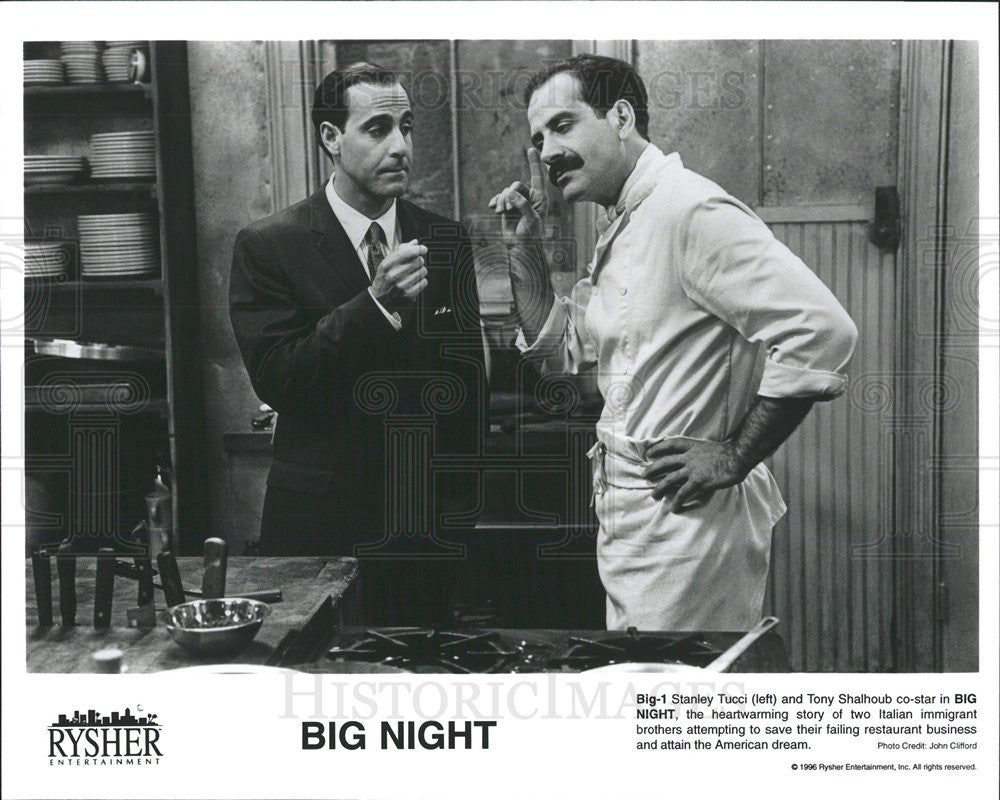 1996 Press Photo Stanley Tucci Tony Shalhoub Big Night - Historic Images