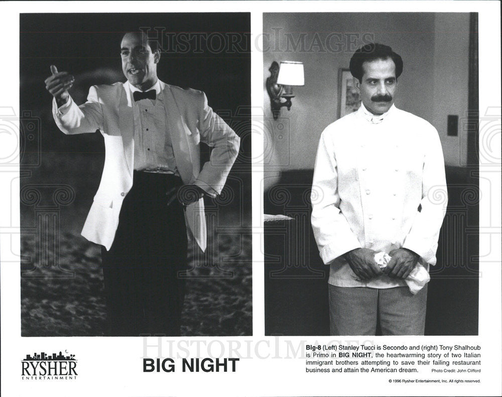 1996 Press Photo Stanley Tucci Tony Shalhoub Big Night - Historic Images