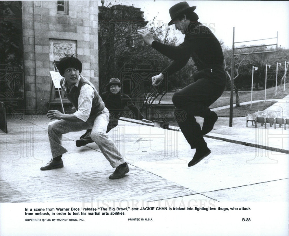 1980 Press Photo The Big Brawl Jackie Chan Martial Arts - Historic Images