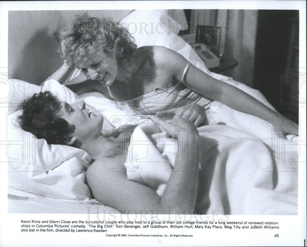 1983 Press Photo  The Big Chill Kevin Kline Glenn Close - Historic Images