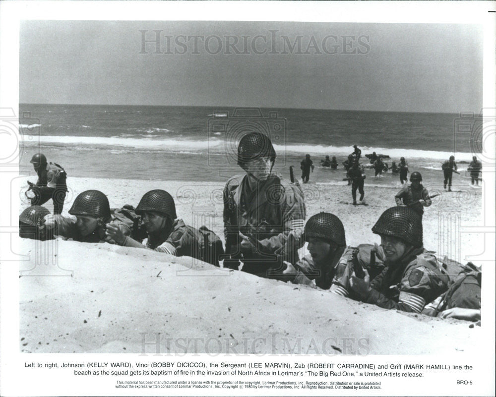 1980 Press Photo The Big Red One Kelly Ward Bobby Dicicco Lee Marvin - Historic Images