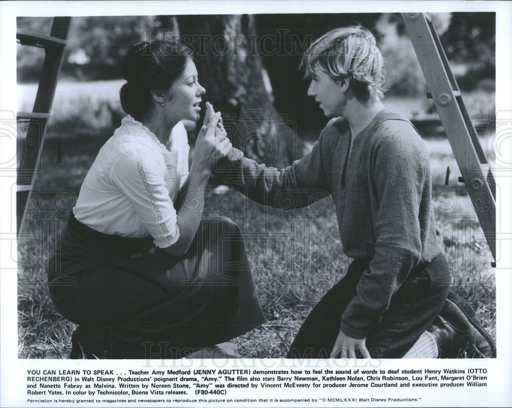 1981 Press Photo Amy Jenny Agutter Otto Rechenberg - Historic Images