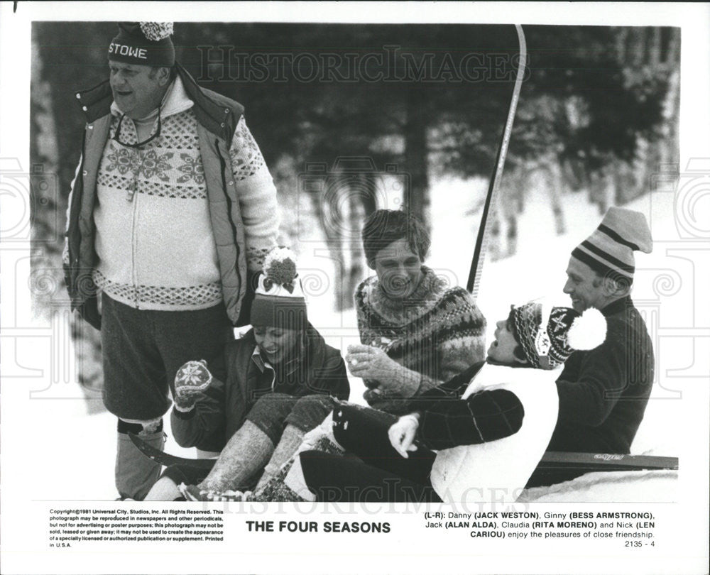 1981 Press Photo Film The Four Seasons Director Writer Alan Alda Carol Burnett - Historic Images