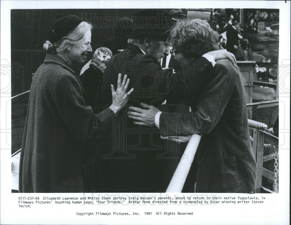 1981 Press Photo Elizabeth Lawrence Miklos Simon Four Friends - Historic Images