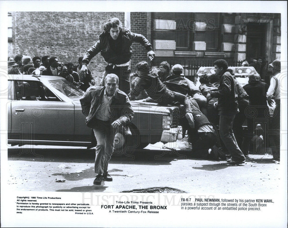 1980 Press Photo Fort Apache, The Bronx Paul Newman Ken Wahl - Historic Images