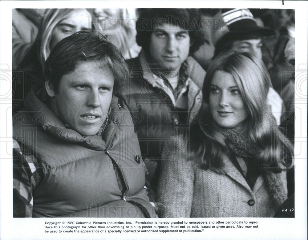 1980 Press Photo Gary Busey and Annette O&#39;Toole in &quot;Foolin&#39; Around&quot; - Historic Images