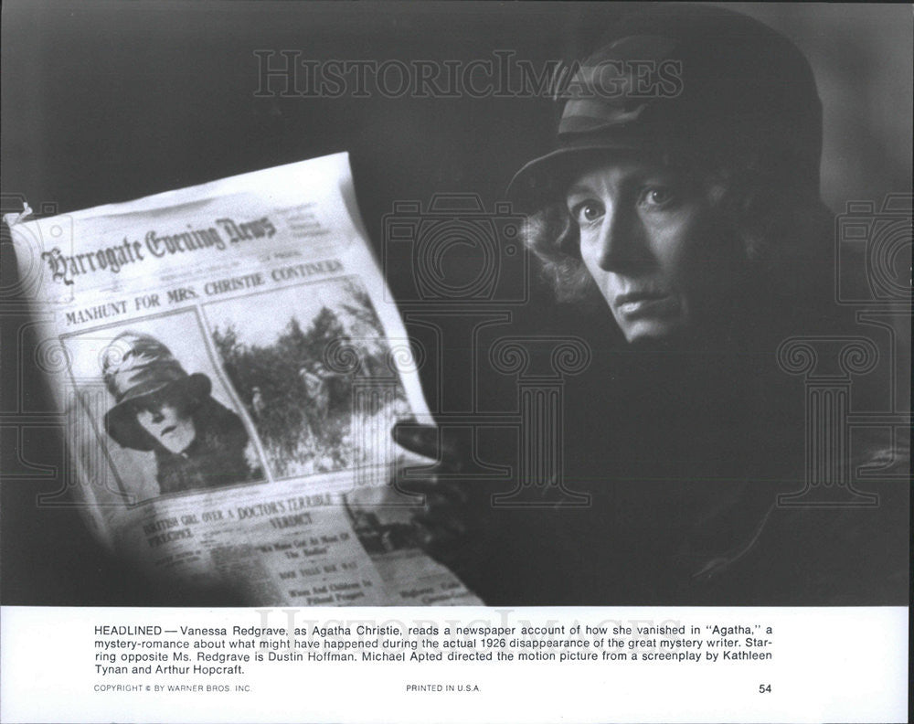 Press Photo Agatha Vanessa Redgrave Agatha Christie - Historic Images