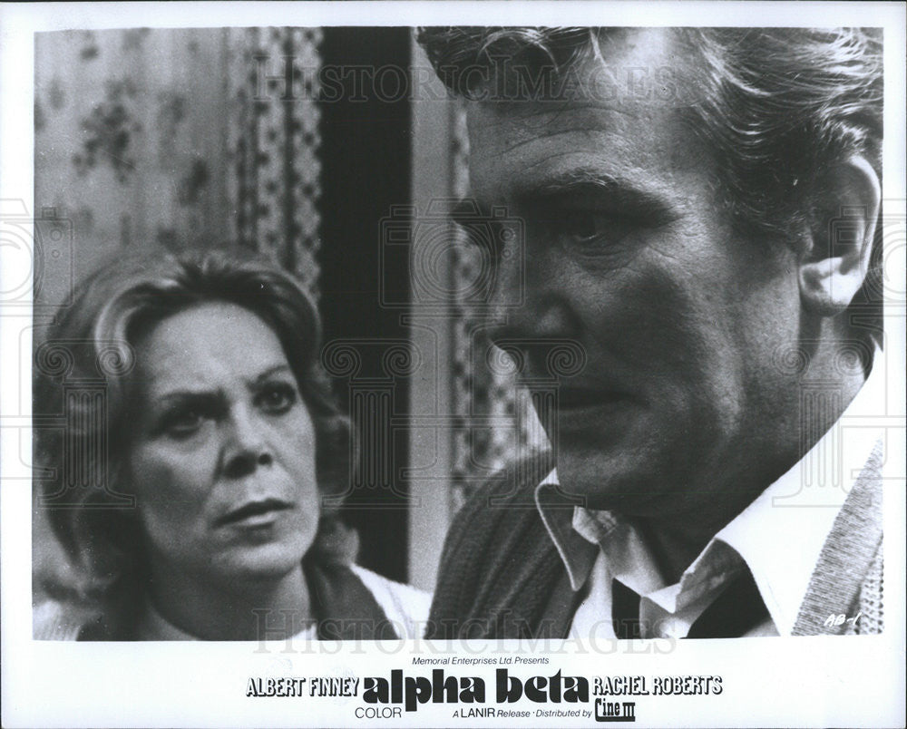 1976 Press Photo Albert Finney &amp; Rachel Roberts Star In Alpha Beta - Historic Images