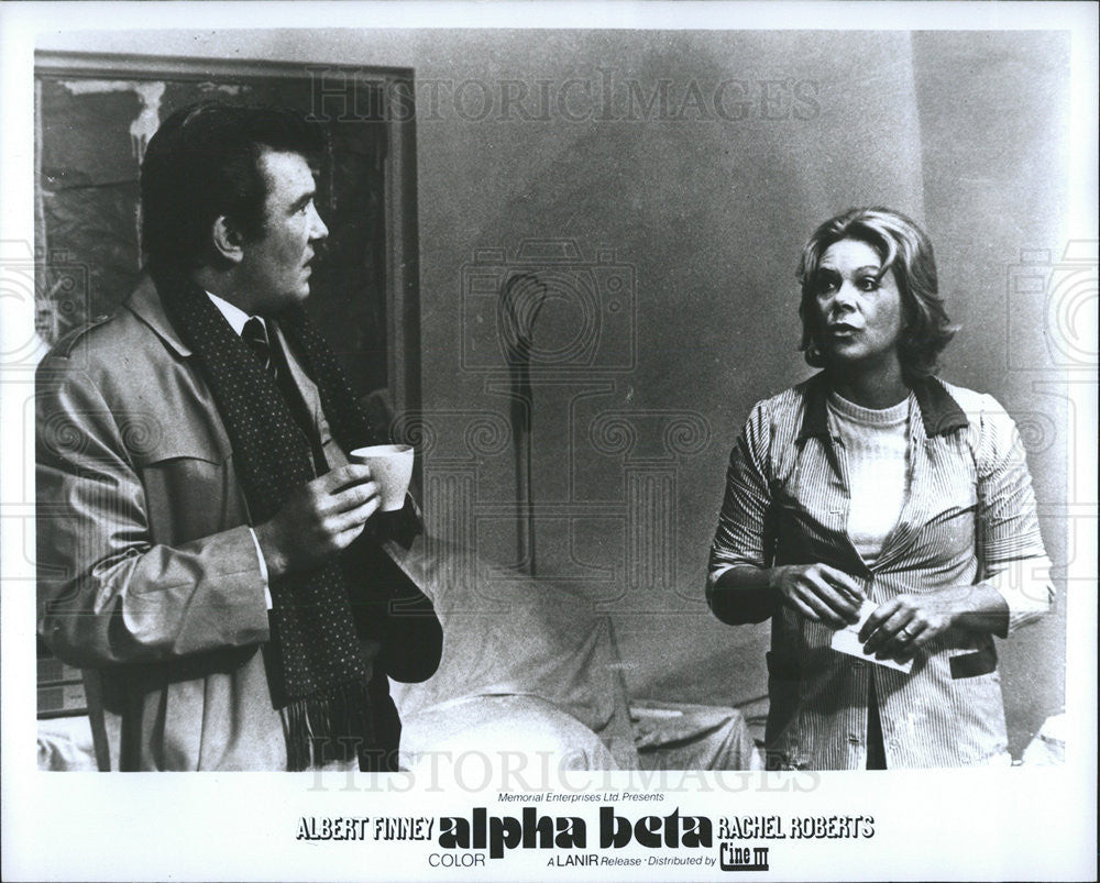 1976 Press Photo Albert Finney &amp; Rachel Roberts In Alpha Beta - Historic Images