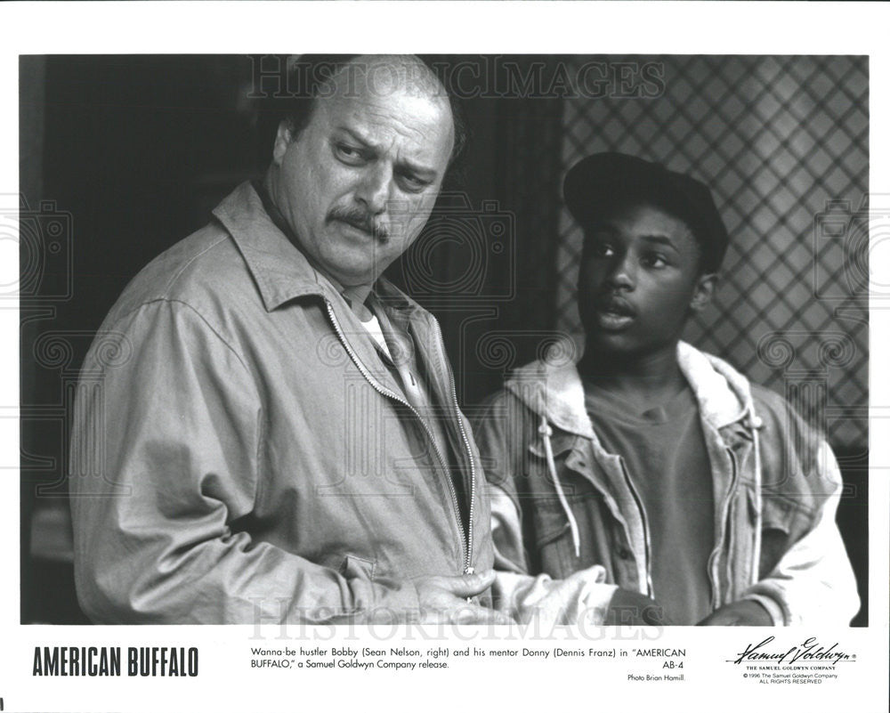 1996 Press Photo Dennis Franz &amp; Sean Nelson Star In American Buffalo - Historic Images