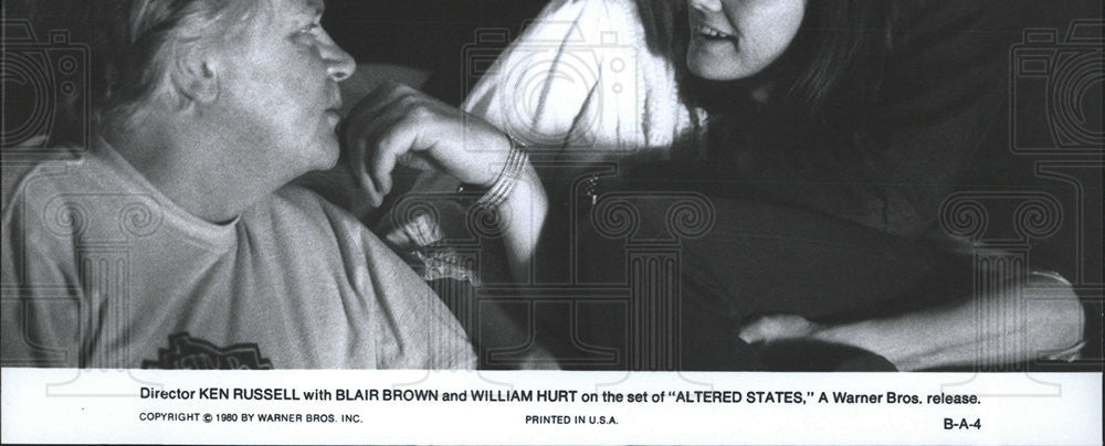 1980 Press Photo "Altered States" Director Ken Russell, Blair Brown - Historic Images