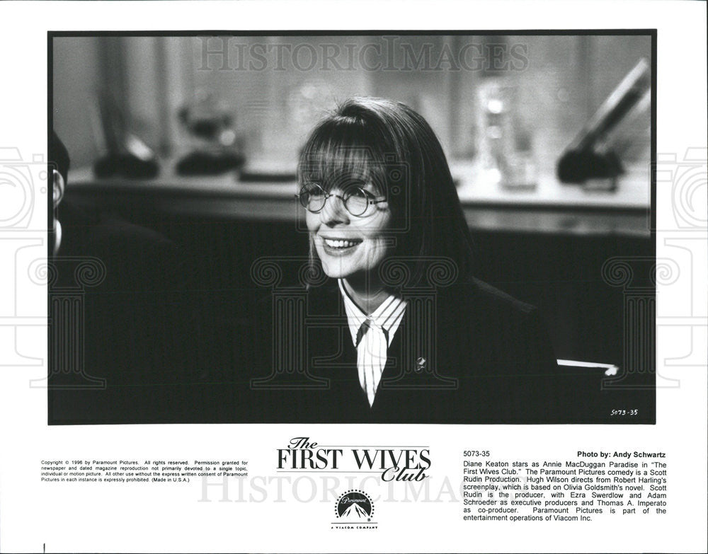 1996 Press Photo Diane Keaton In A Scene From The First Wives Club - Historic Images