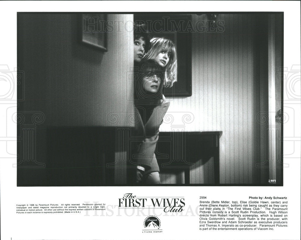 1996 Press Photo Actress Diane Keaton In The First Wines Club - Historic Images