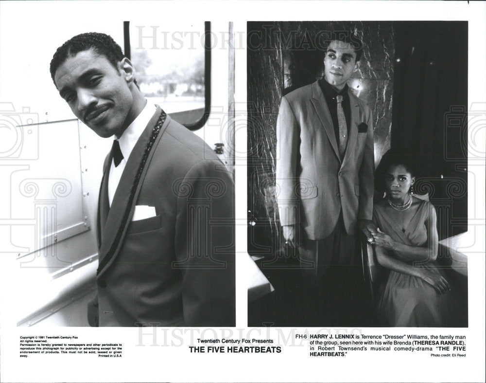 1991 Press Photo Film The Five Heartbeats Harry J Lennix Theresa Randle - Historic Images