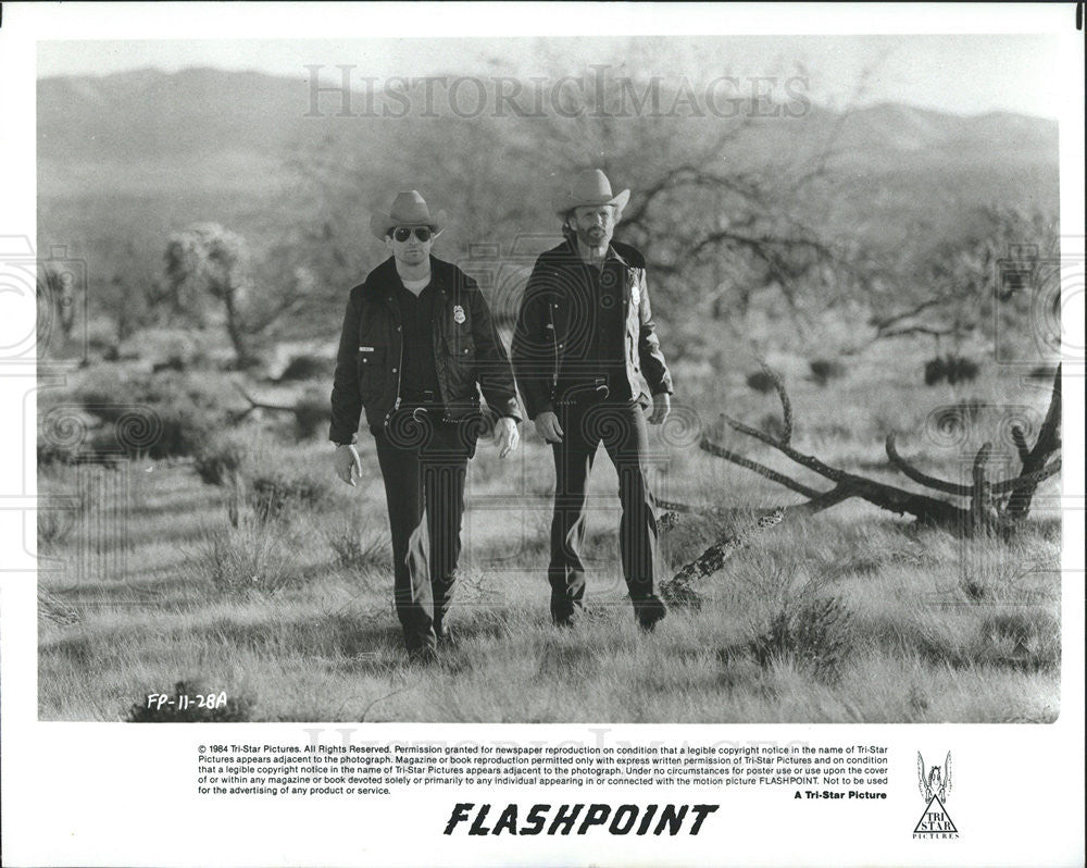 1984 Press Photo Treat Williams and Kris Kristofferson star in &quot;Flashpoint&quot; - Historic Images