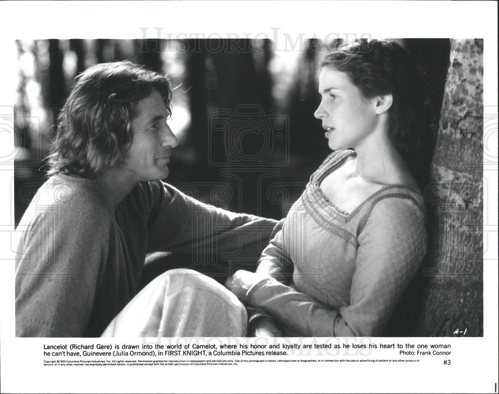 1995 Press Photo Richard Gere and Julia Ormond in "First Knight" - Historic Images