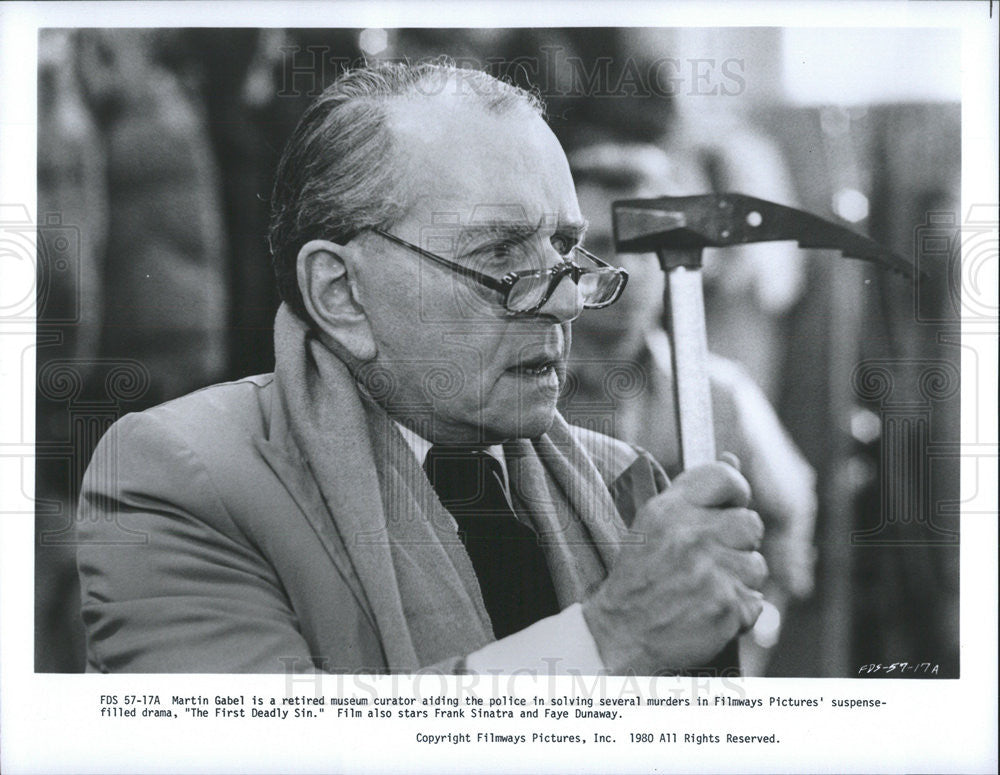 1980 Press Photo Martin Gabel stars in "The First Deadly Sin" - Historic Images