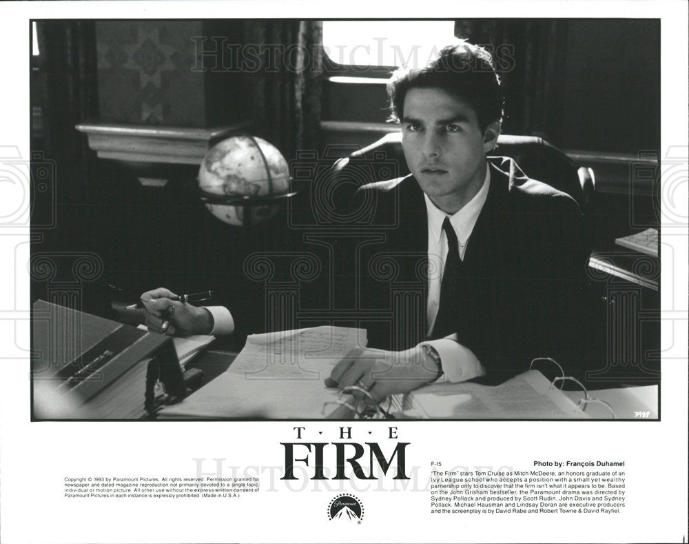 1993 Press Photo Tom Cruise Stars As Mitch McDeere In The Firm - Historic Images