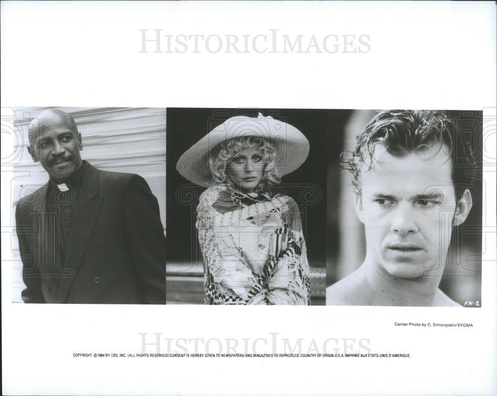 1984 Press Photo Louis Gossett Jr Beverly D&#39;Angelo Michael O&#39;Keefe Star - Historic Images