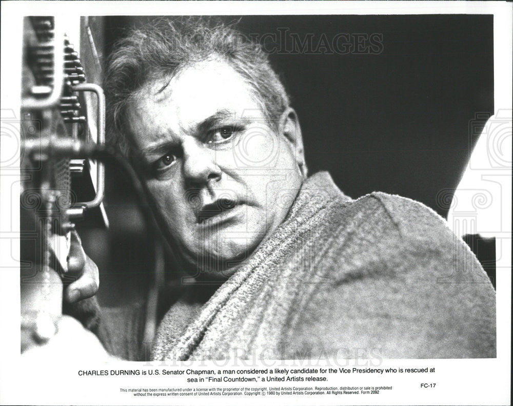 1980 Press Photo Charles Durning Stars In the Final Countdown - Historic Images