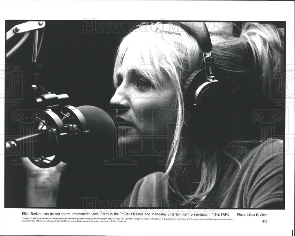 1996 Press Photo Ellen Barkin stars in &quot;The Fan&quot; - Historic Images