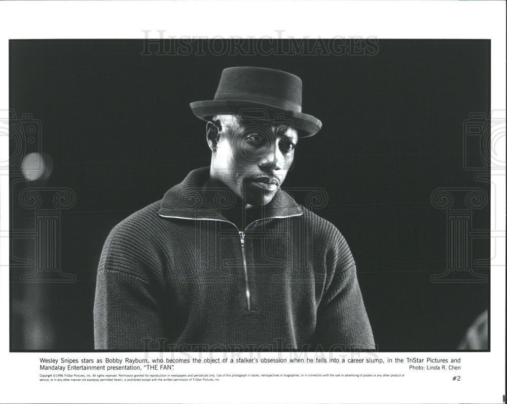 1996 Press Photo Wesley Snipes stars as Bobby Rayburn in &quot;The Fan&quot; - Historic Images