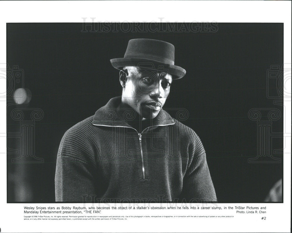 1996 Press Photo Wesley Snipes Actor Portrays Bobby Rayburn Football Film Fan - Historic Images