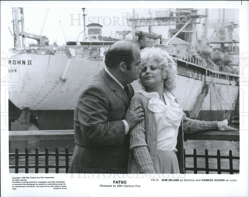 1980 Press Photo Dom Deluise Actor Candice Azzara Actress Fatso Comedy Film - Historic Images