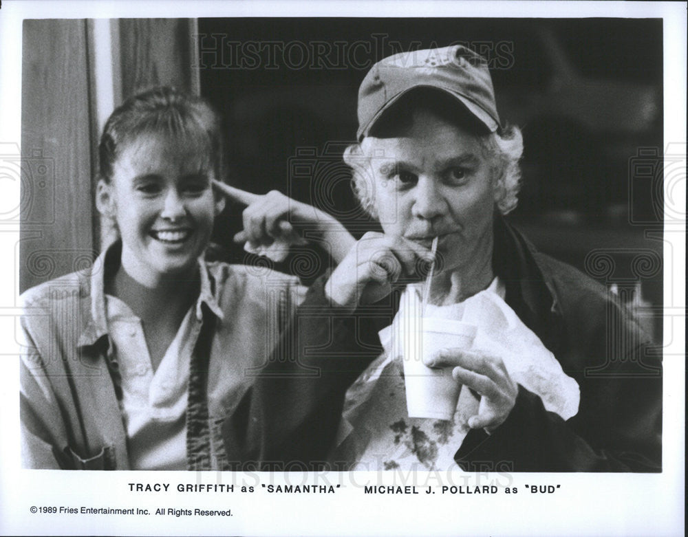 1989 Press Photo Tracy Griffith Actress Michael Pollard Actor Comedy Fast Food - Historic Images