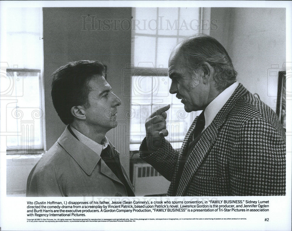 1989 Press Photo Film Family Business Sean Connery Dustin Hoffman - Historic Images